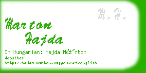 marton hajda business card